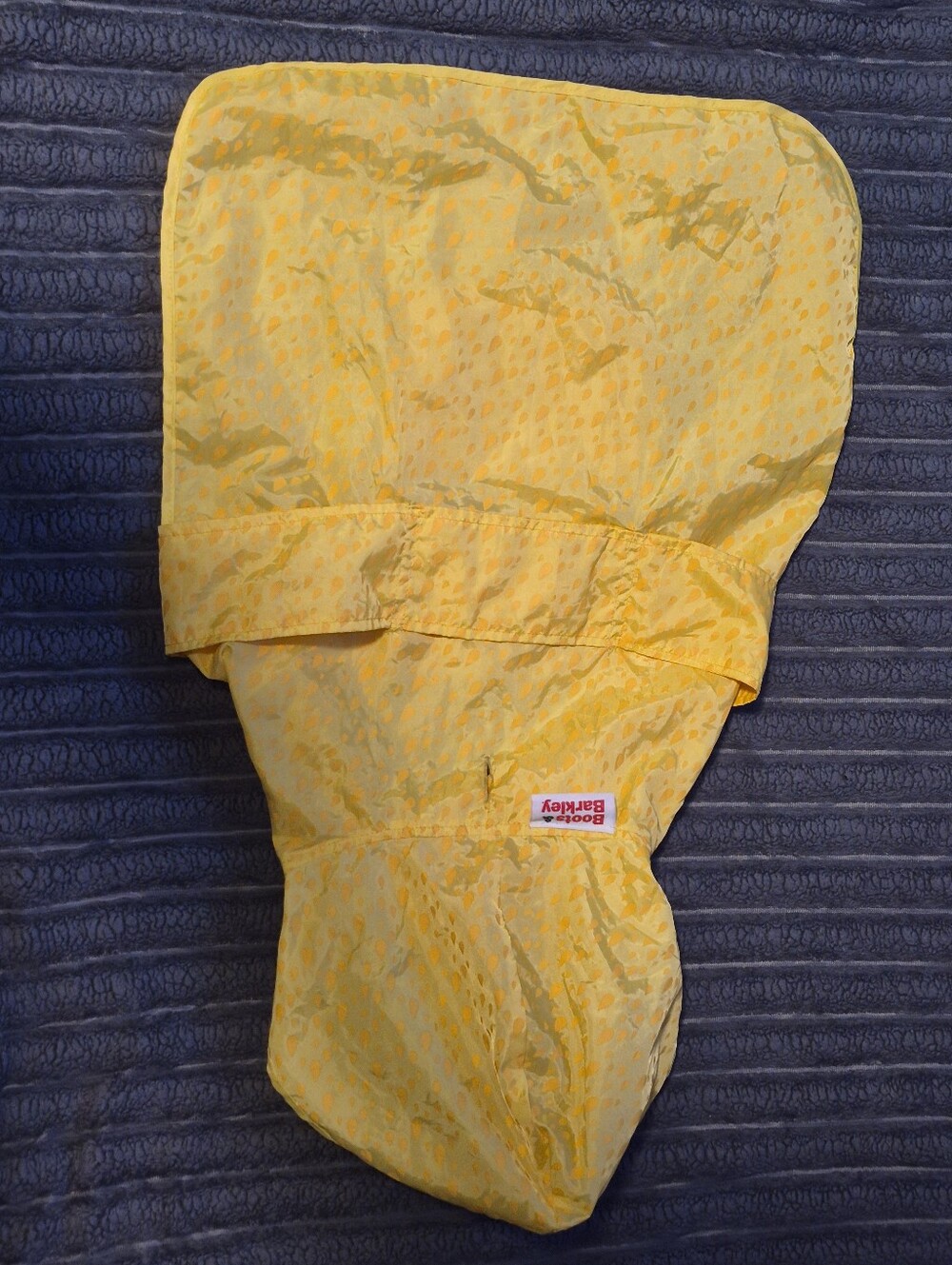 Boots & Barkley Yellow Raindrop Dog Raincoat Hoodie Medium